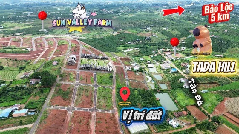 Bán đất liền kề Sunvalley 540m2 giá 2,5 tỷ tại Bảo Lộc