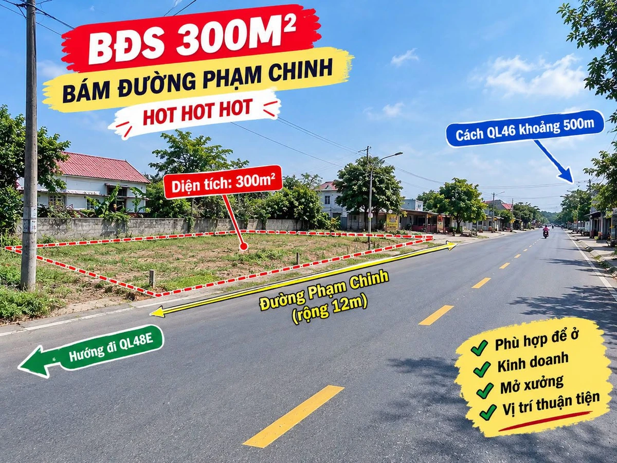 Bán đất 300m² đường Phạm Chính, Bình Chánh, 1 tỷ - Ảnh 1