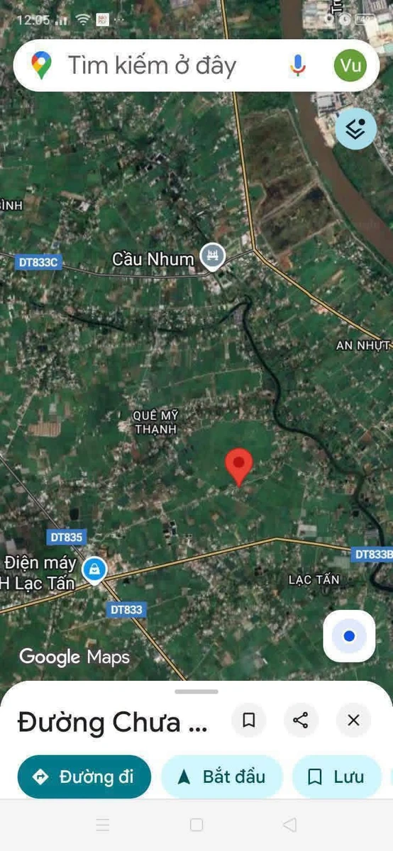Bán nền thổ cư mặt tiền đường đan ô tô 117m2 giá 500 triệu tại Mỹ Thạnh Tân, Tân Trụ - Ảnh 1