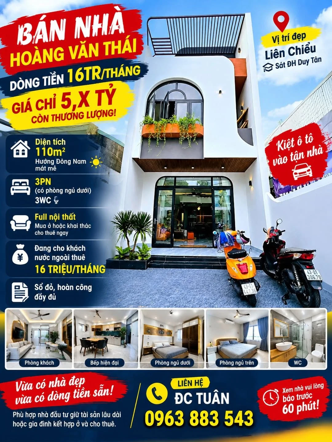 Bán nhà 2 tầng 110m² 3PN 3WC Hoàng Văn Thái Đà Nẵng - Ảnh 1