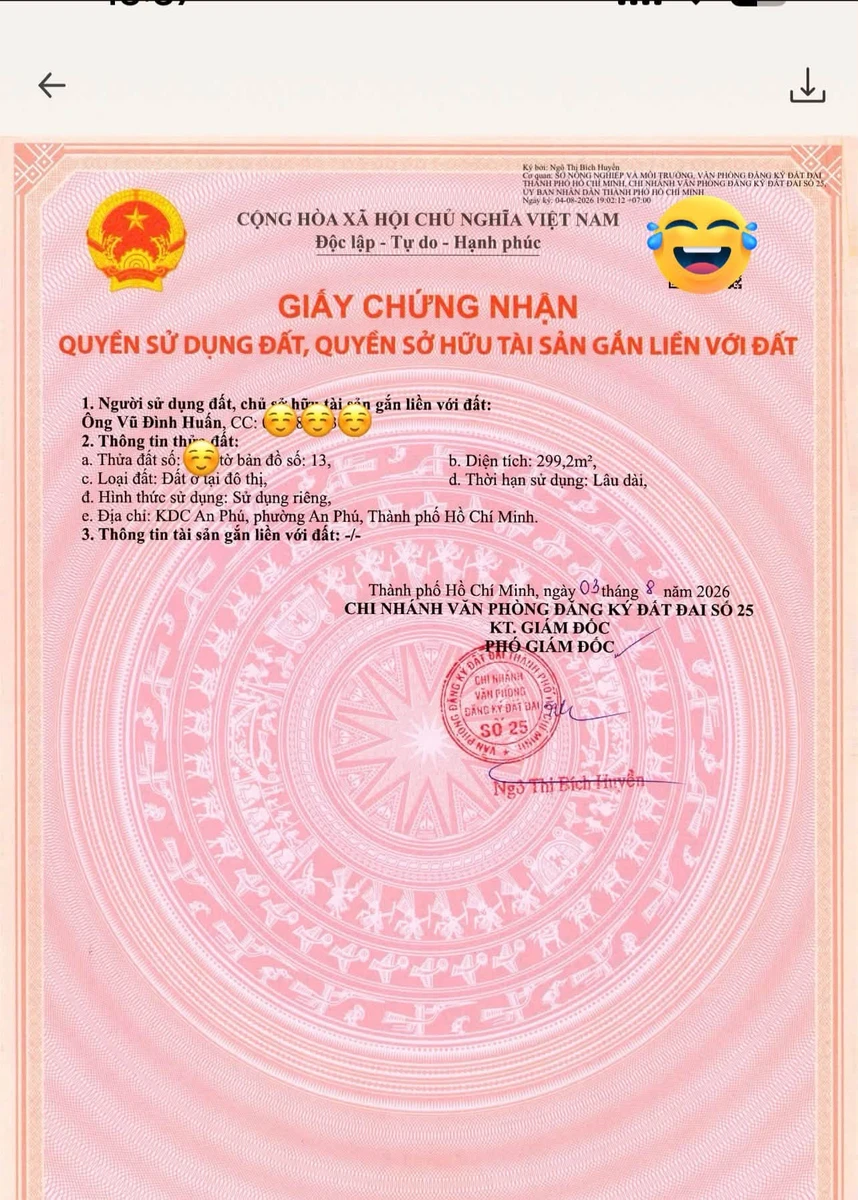 Bán đất mặt tiền X2 KDC An Phú 299m2, giá 8.2 tỷ - Ảnh 1