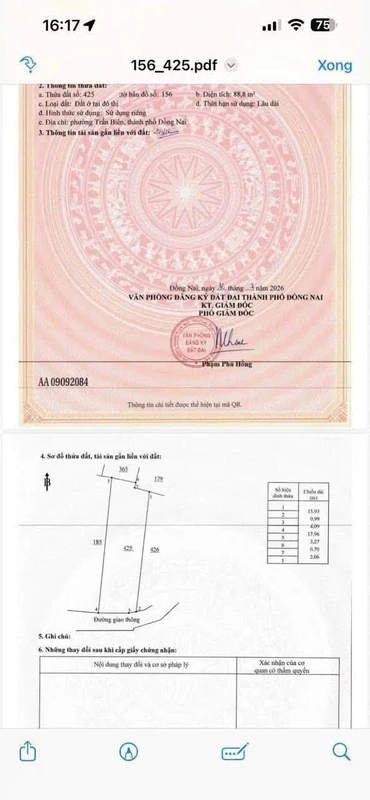Bán đất Biên Hòa 89m2, gần Chợ 57 – 2 tỷ 650