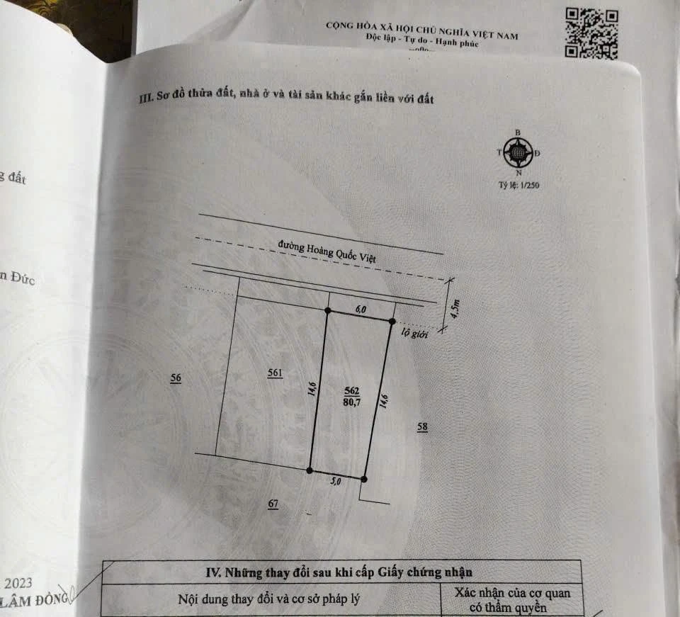 Bán đất 90m² mặt tiền đường Hoàng Quốc Việt Đức Trọng Lâm Đồng - Ảnh thu nhỏ 3