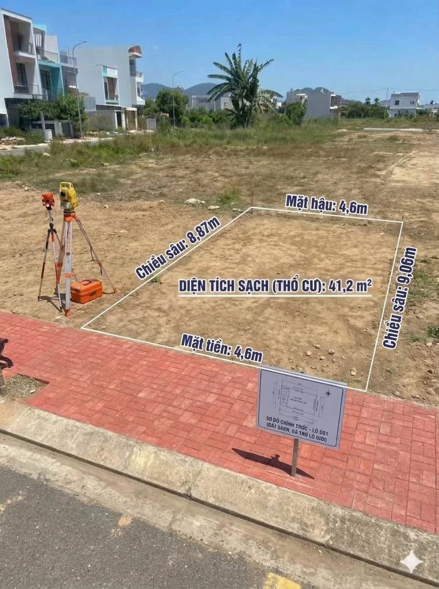 Bán gấp lô đất thổ cư 41,2m2 khu tái định cư Nhơn Phú giá 1 tỷ 690 triệu - Ảnh 1