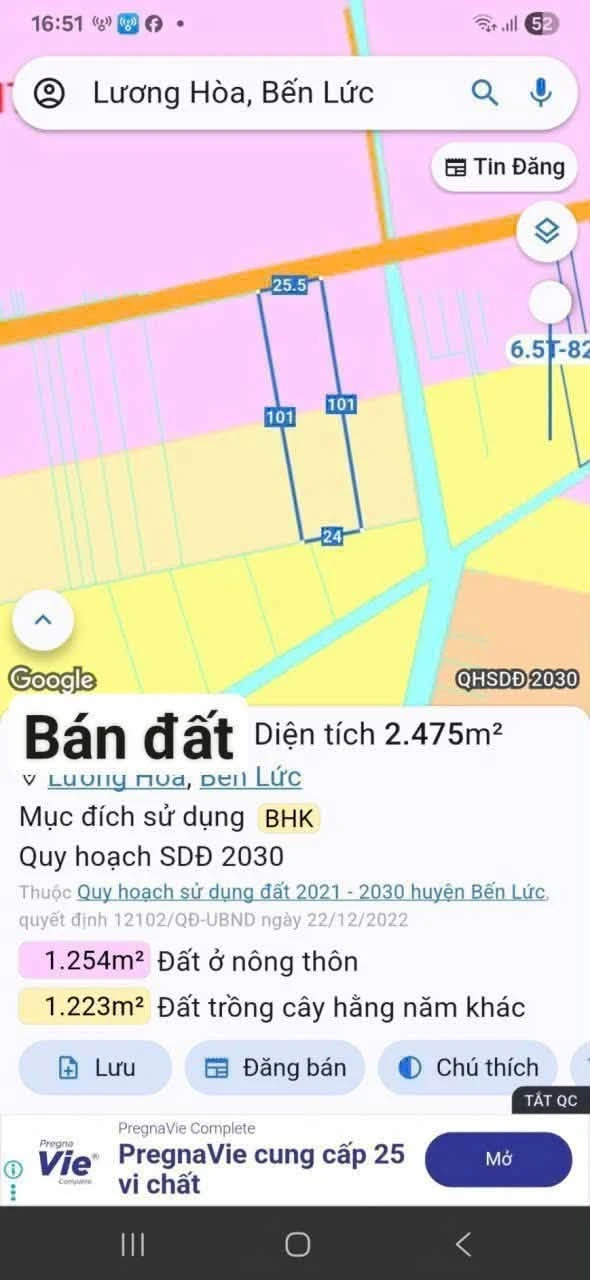 Bán đất vườn mặt tiền nhựa 2475m² Ấp 10 - Ảnh 1