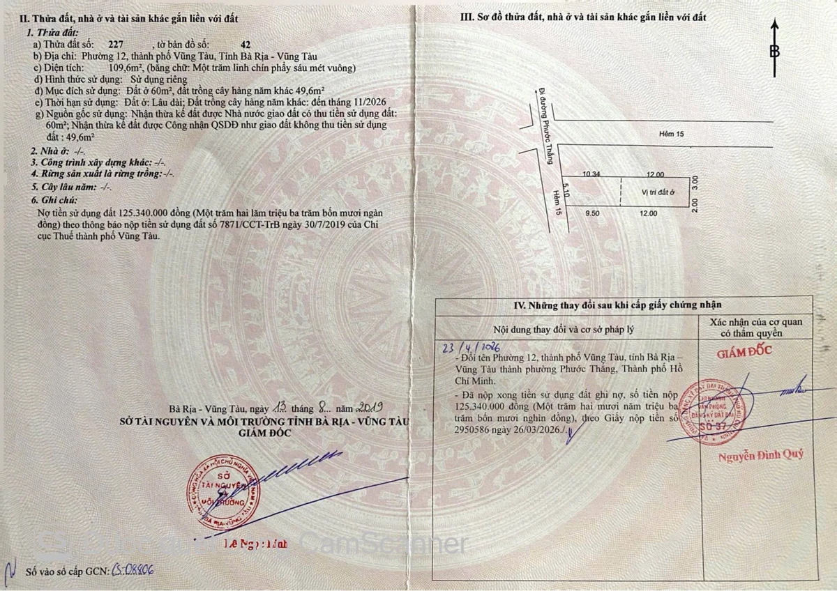 Bán đất sổ riêng thổ cư Phước Thắng, 109m2, Quận 12 - Ảnh thu nhỏ 2