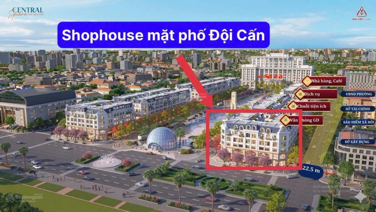 Bán nhà mặt phố Đội Cấn, mặt phố Hùng Vương quảng trường Võ Nguyên Giáp, Thái Nguyên - Ảnh 1