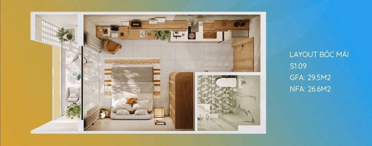Bán studio view biển Libera Nha Trang 26.6m² 2 tỷ - Ảnh thu nhỏ 3