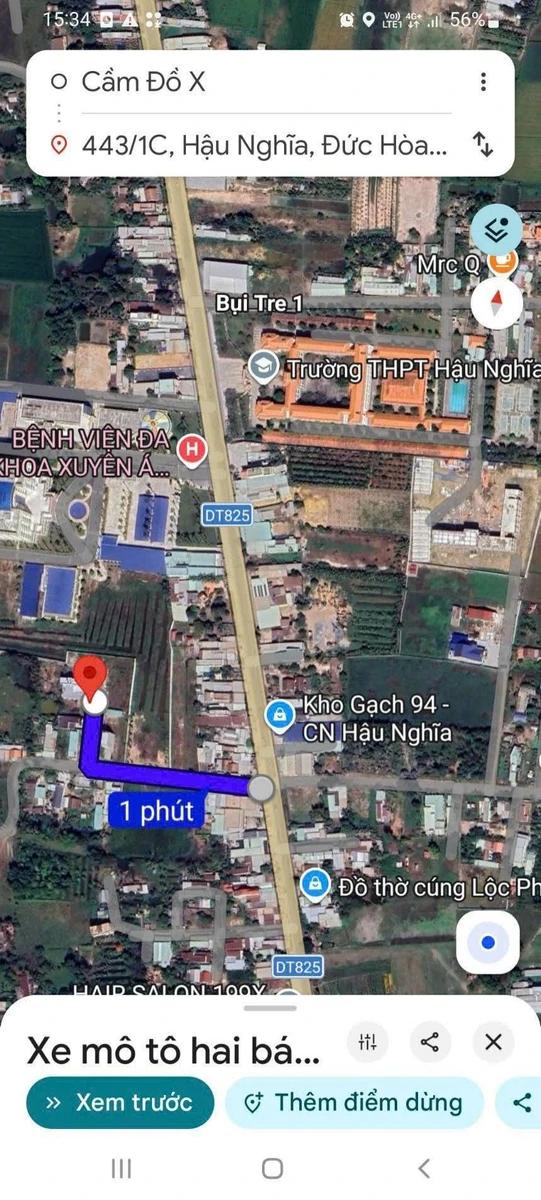 Bán đất thổ cư 5x20m (100m2) sổ riêng gần Bệnh viện Xuyên Á, Đức Hòa, Long An - Ảnh thu nhỏ 3