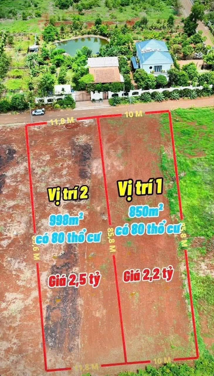 Bán lô đất 850m2 tại Long Tân 2.2 tỷ - Ảnh 1