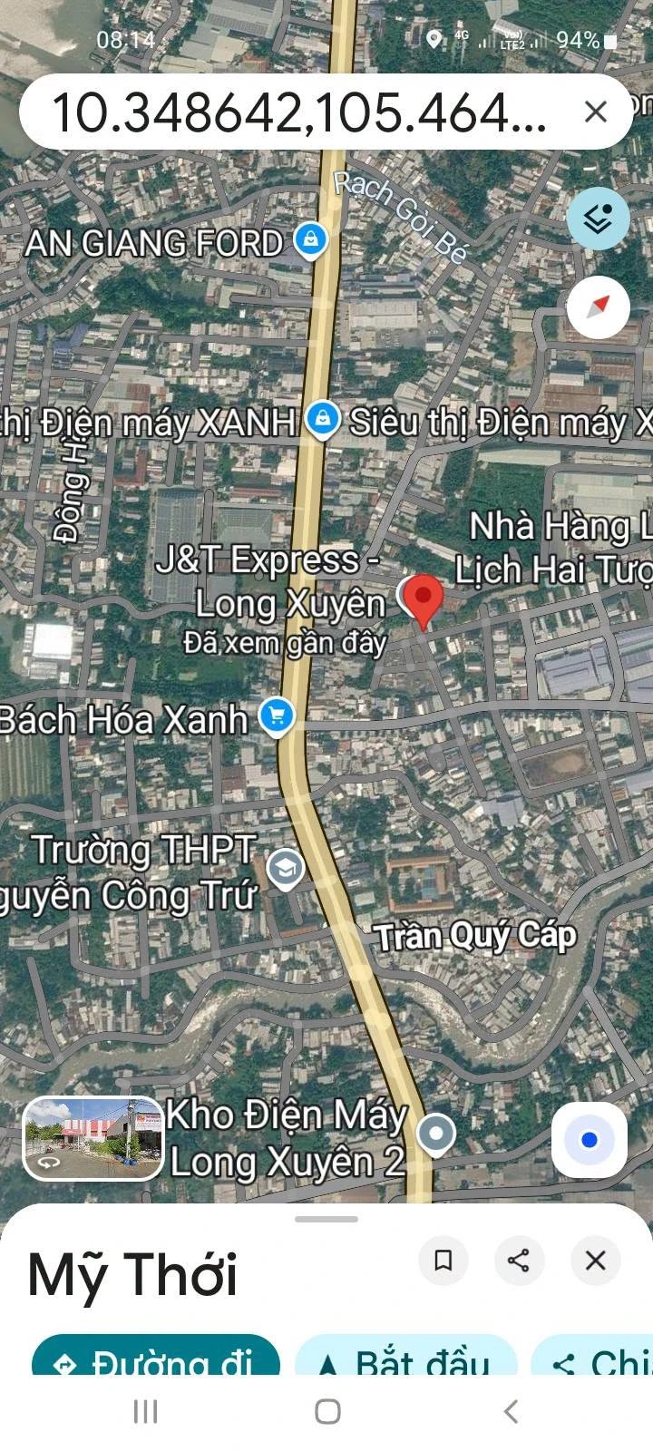 Bán đất nền 117,5m2 full thổ cư khu Cái Sao, Mỹ Thới, Long Xuyên, An Giang - Ảnh 1