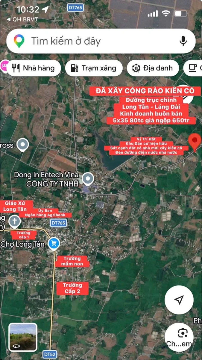 Bán đất 175m² Đất Đỏ 650 triệu, sổ sẵn - Ảnh 1