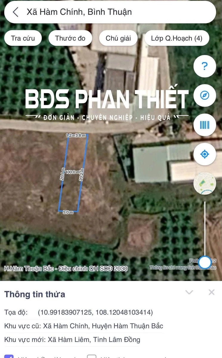 Bán đất thổ cư 100m² Hàm Liêm Phan Thiết gần Quốc Lộ 28 - Ảnh thu nhỏ 4