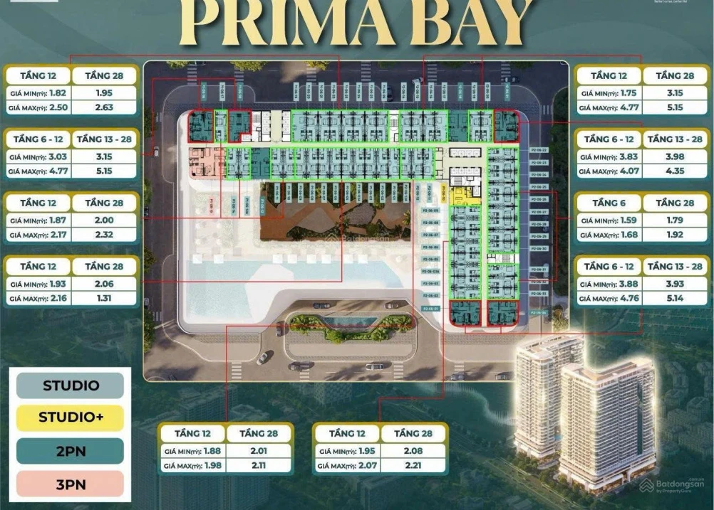 Quỹ căn ngoại giao studio, 2 ngủ Prima Bay view biển, hồ nhạc nước full chiết khấu, tặng vàng - Ảnh thu nhỏ 4