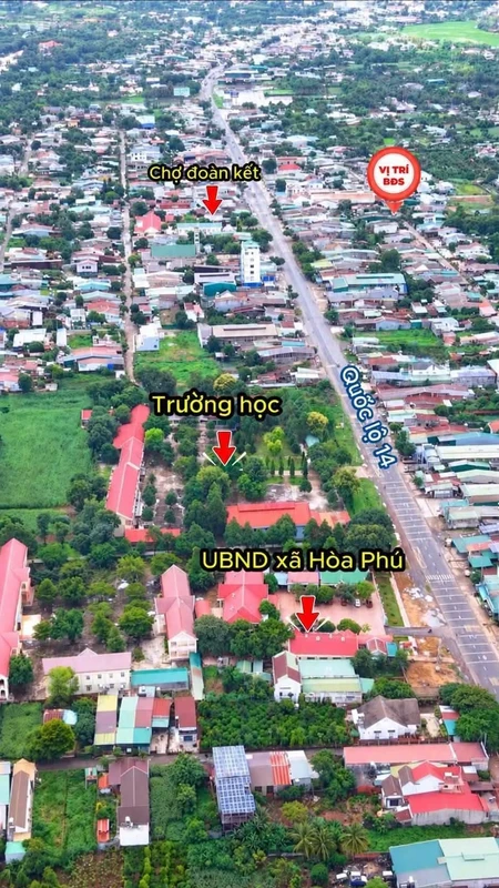 Bán lô đất 400m² xã Hòa Phú Đắk Lắk, giá 2 tỷ 100 triệu