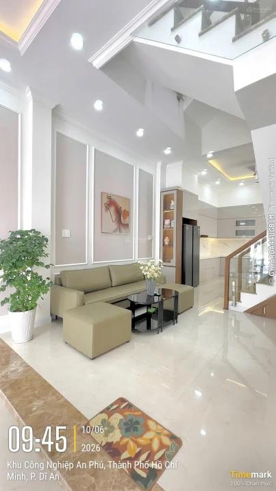 230 - Bán nhà 3 mặt thoáng KDC Icon Central P. Tân Đông Hiệp Dĩ An, sân ô tô, 4PN - 5,1 tỷ - Ảnh thu nhỏ 5