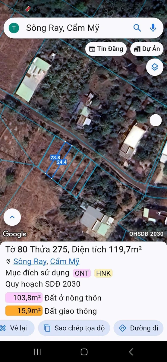 Bán đất 119m² Sông Ray Đồng Nai 380 triệu - Ảnh thu nhỏ 4
