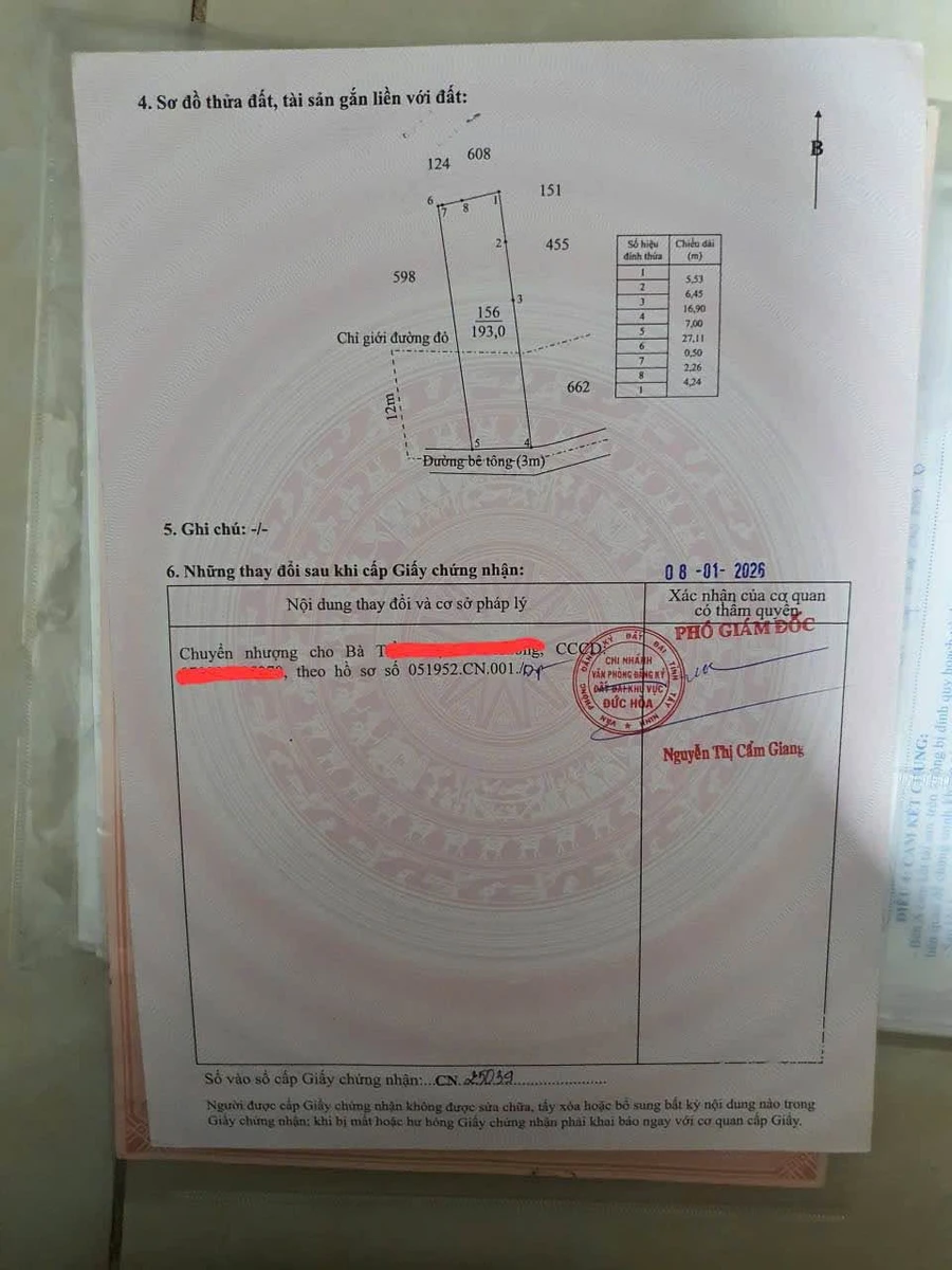 Bán đất nền Đức Hòa, 196m², sổ hồng riêng, 2 tỷ 200 - Ảnh thu nhỏ 5