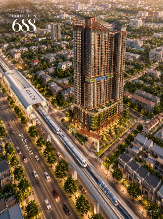 Căn 2PN cách Metro C6 300m, mặt tiền QL13, giá từ 43,688tr/m², Savills vận hành