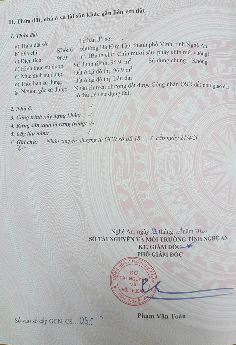 Bán đất ở Hà Huy Tập 96.9m2, 3 tỷ 6 Vinh Nghệ An - Ảnh thu nhỏ 2