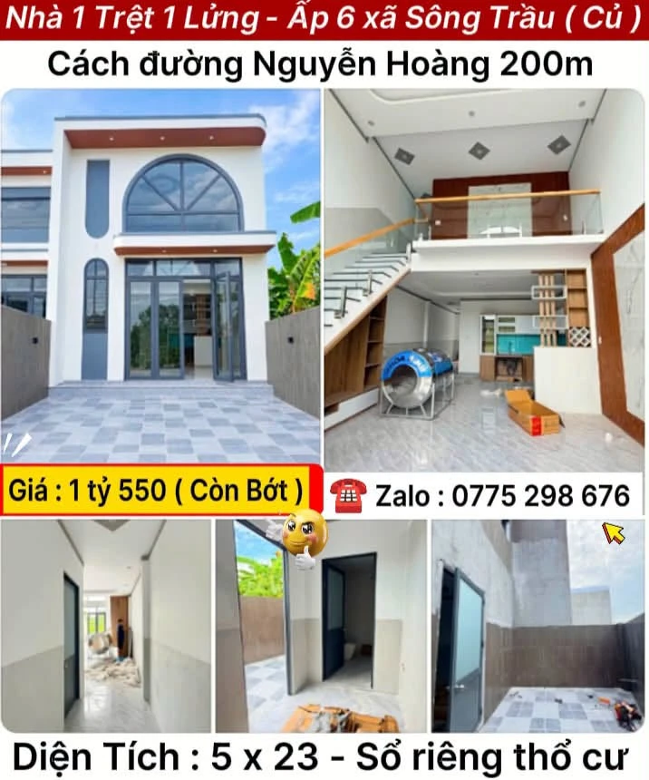 Bán nhà gác lửng 115m² Phường Trảng Bom 1 tỷ 550 - Ảnh 1