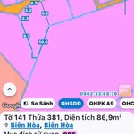 Bán đất thổ cư 86.9m2 Biên Hoà chỉ trên 1 tỷ - Ảnh thu nhỏ 3
