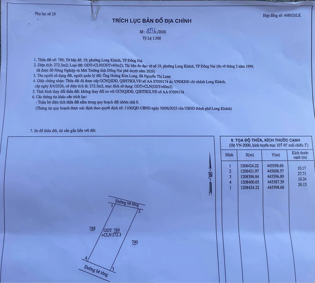 Bán đất trung tâm Long Khánh 270m² giá 2,6 tỷ - Ảnh thu nhỏ 3