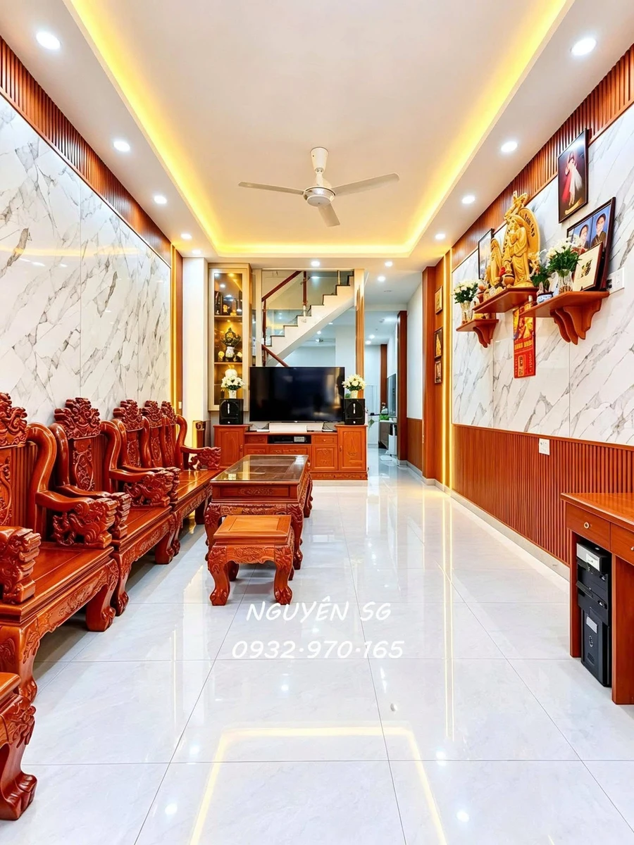 Bán nhà 5 tầng 5PN 68m2 (4x17) gần Vincom Quang Trung, Gò Vấp - 7,58 tỷ - Ảnh 1