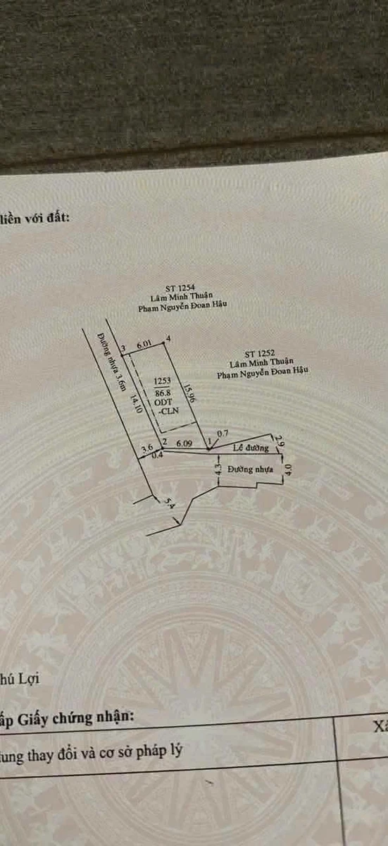 Bán đất Phú Lợi Bình Dương 86,8m² giá 2,8 tỷ - Ảnh thu nhỏ 3