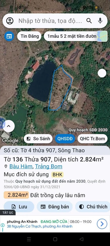 Bán đất Sông Thao Trảng Bom 2.800m² giá 300 triệu/sào