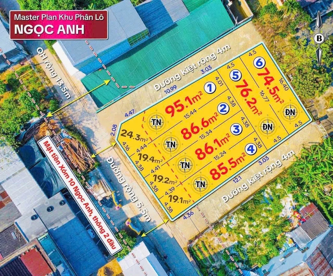 Bán 2 lô đất mặt tiền 86,6m² Xóm 10, Huế - 1,87 tỷ - Ảnh thu nhỏ 3