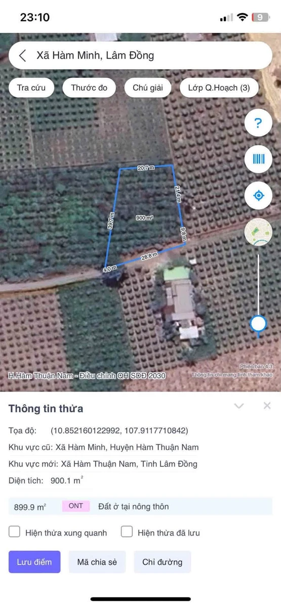 Bán 900m² đất thổ cư mặt tiền Hàm Minh, Hàm Thuận Nam - Ảnh thu nhỏ 2