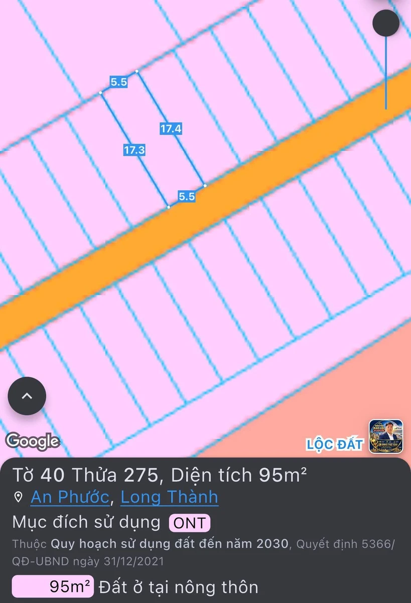 Bán đất An Phước 95m² mặt đường nhựa 8xx triệu - Ảnh thu nhỏ 2