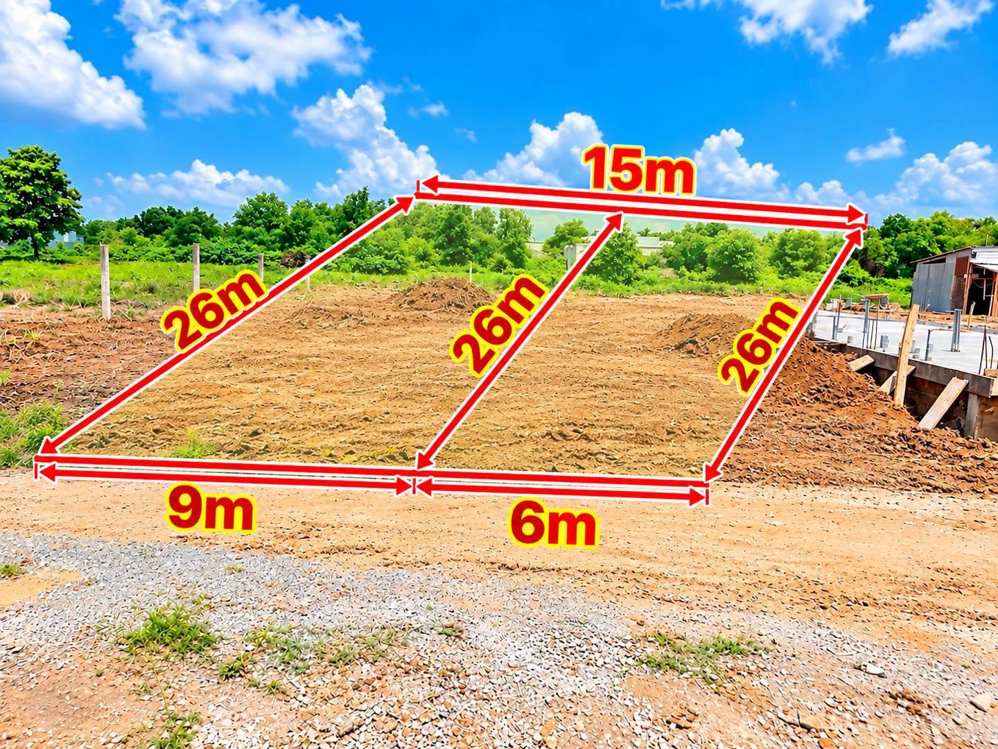 Bán đất nền 10x26m (260m²) 1,5 tỷ Nhánh D5 - Ảnh 1