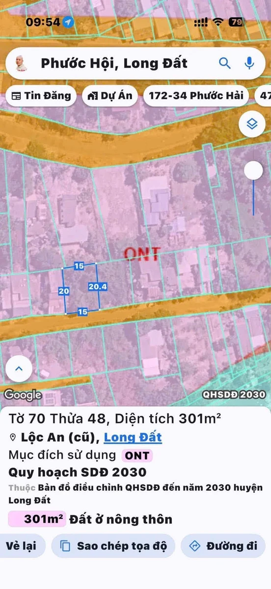 Đất biển Lộc An 300m², cách biển 200m, 4 tỷ 9 - Ảnh 1