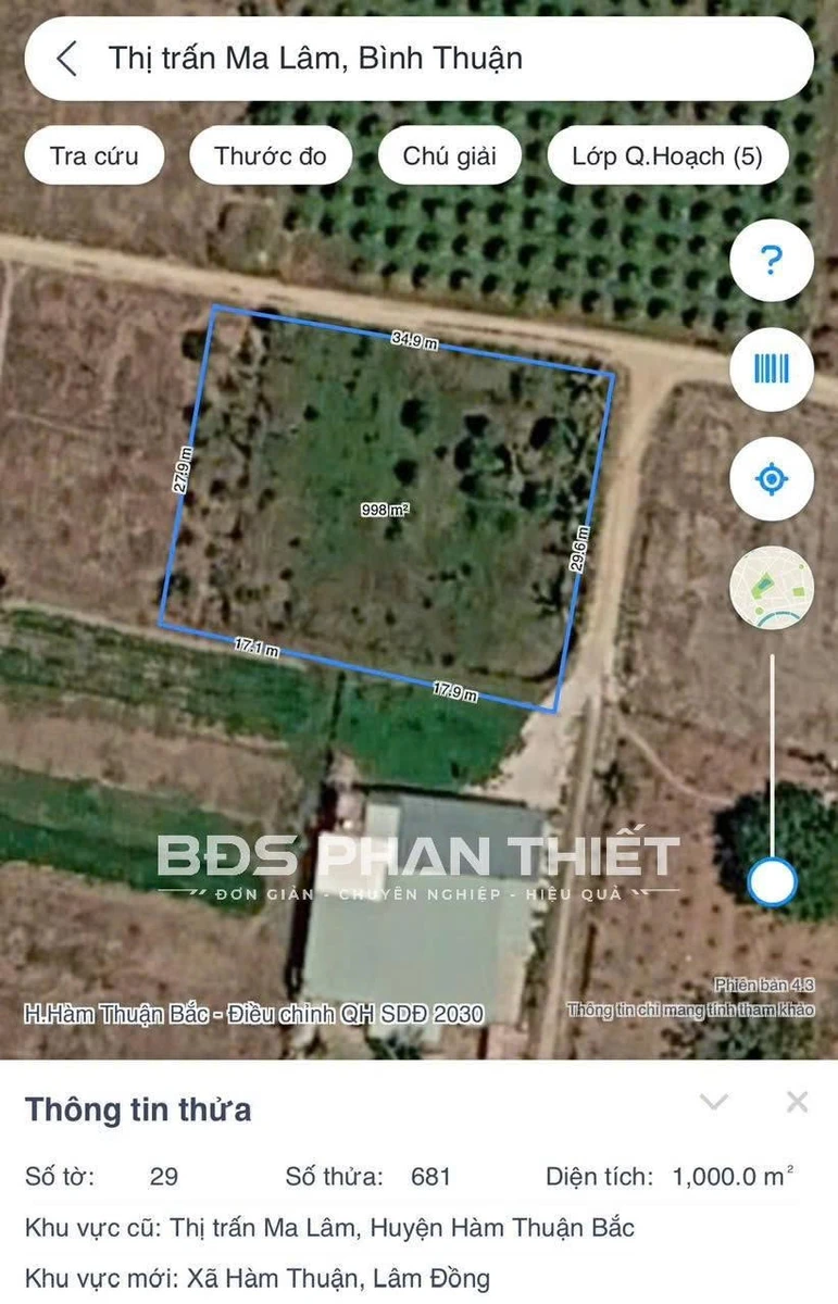 Bán đất vườn Ma Lâm 1000 m² giá 500 triệu - Ảnh thu nhỏ 4