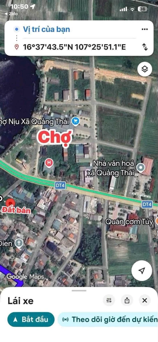 Bán đất 175m2 ngang 7m Quảng Thái gần chợ Nịu, Huế, giá 195 triệu - Ảnh thu nhỏ 4