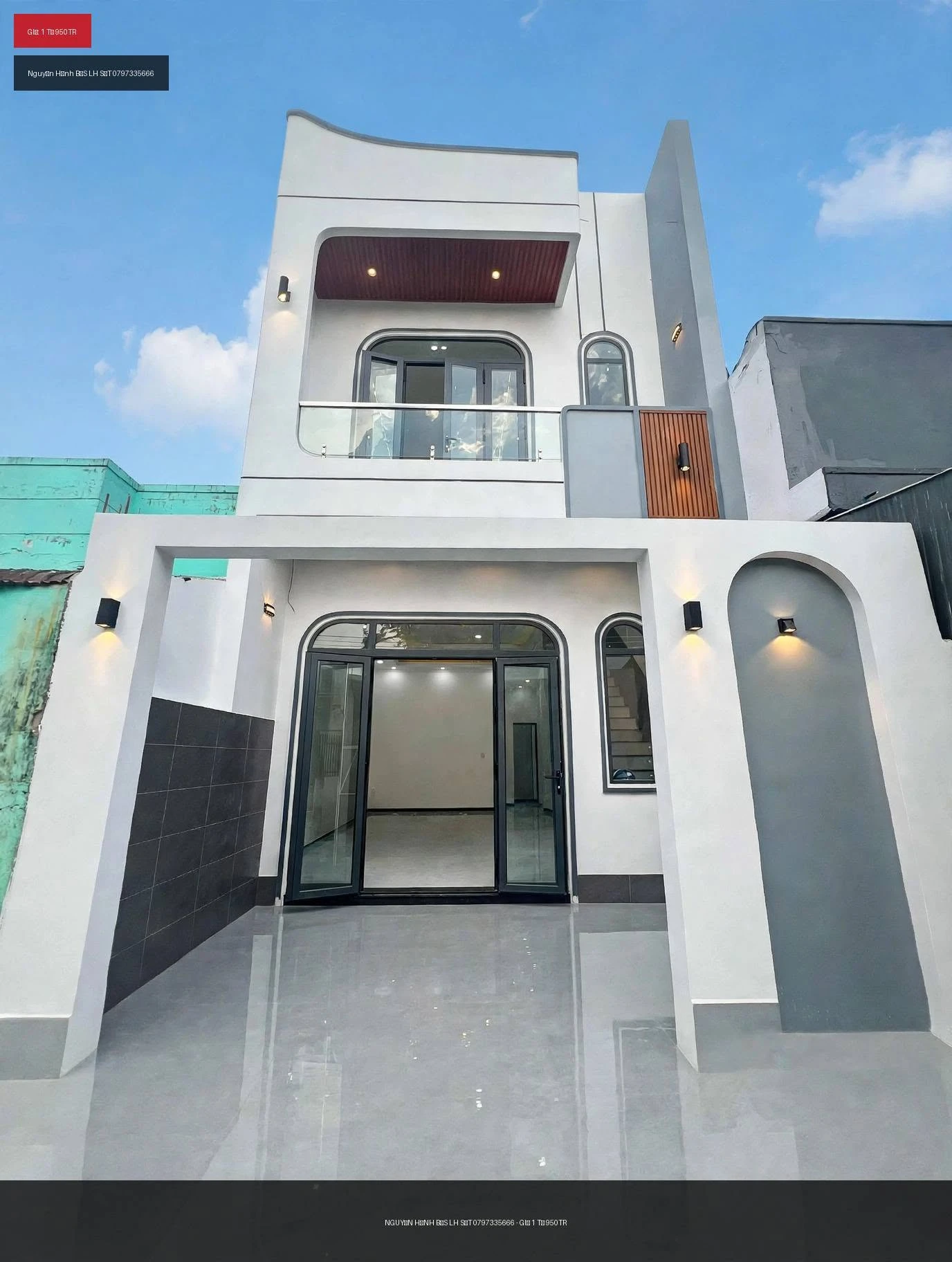 Nhà mới xây 3 PN Đức Hòa Long An 75m² 1 tỷ 950 triệu - Ảnh 1