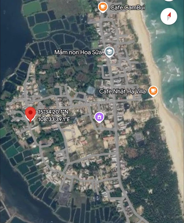Bán đất 152m2 hai mặt tiền, ngang 10m gần biển Tam Tiến, sổ hồng