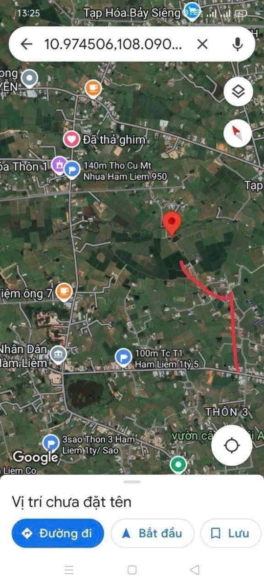 Bán đất nền Hàm Liêm Phan Thiết 1200m² 500 triệu/sổ - Ảnh thu nhỏ 2
