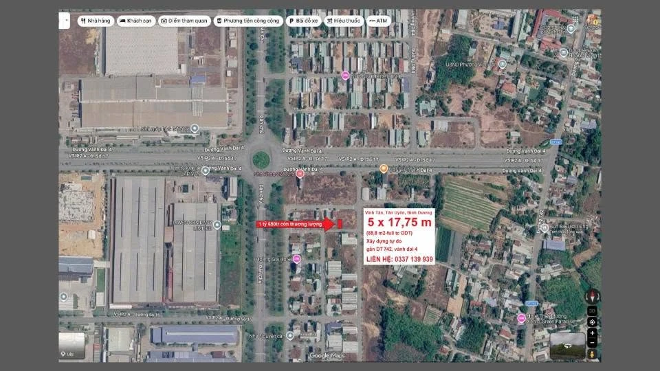 Bán đất 88.8m2 khu E VSIP 2, Tân Uyên, Bình Dương 1.699 tỷ - Ảnh thu nhỏ 2