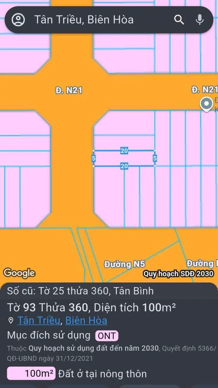 Bán đất lốc F5 khu Lavender 100m² Đồng Nai