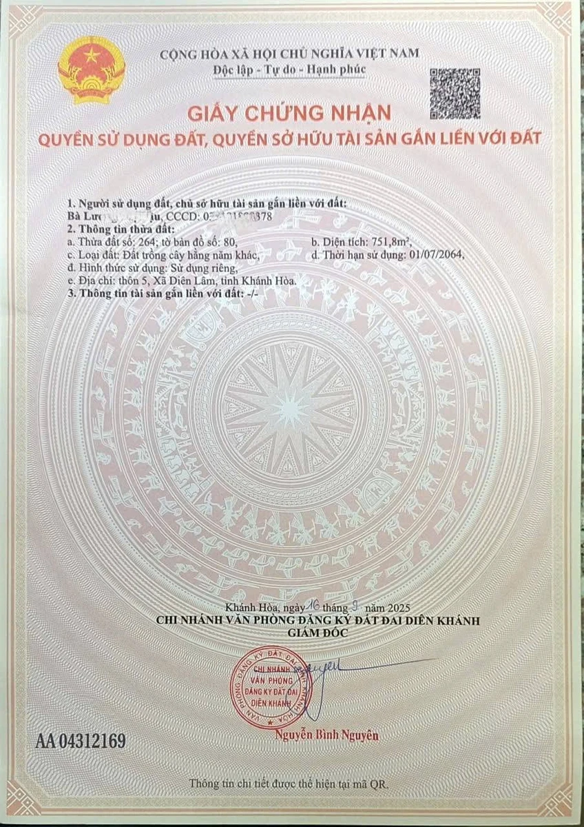 Bán lô đất vườn 750m2 Diên Khánh Nha Trang - Ảnh thu nhỏ 2