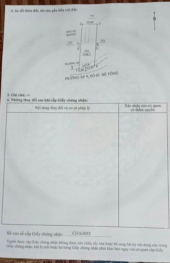 Bán đất chính chủ 1188,2m2 đường bê tông 5m, giá 1,7 tỷ tại Xã An Long, TP.HCM - Ảnh thu nhỏ 2