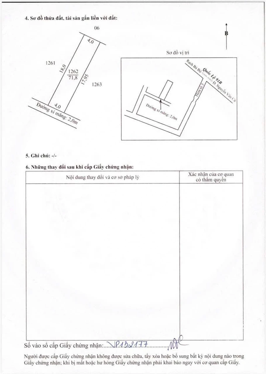 Bán nền đất 72m² giá 1 tỷ 550 triệu Cần Thơ - Ảnh thu nhỏ 5