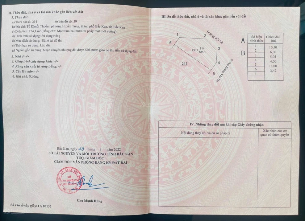 Bán gấp đất nền tại Nguyễn Thị Minh Khai, 3,2 tỷ, 124m2 - Ảnh 1