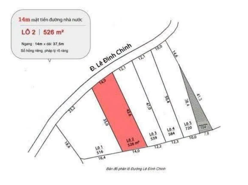 Bán lô đất mặt tiền Lê Đình Chinh Bảo Lộc 588m2 - Ảnh 1