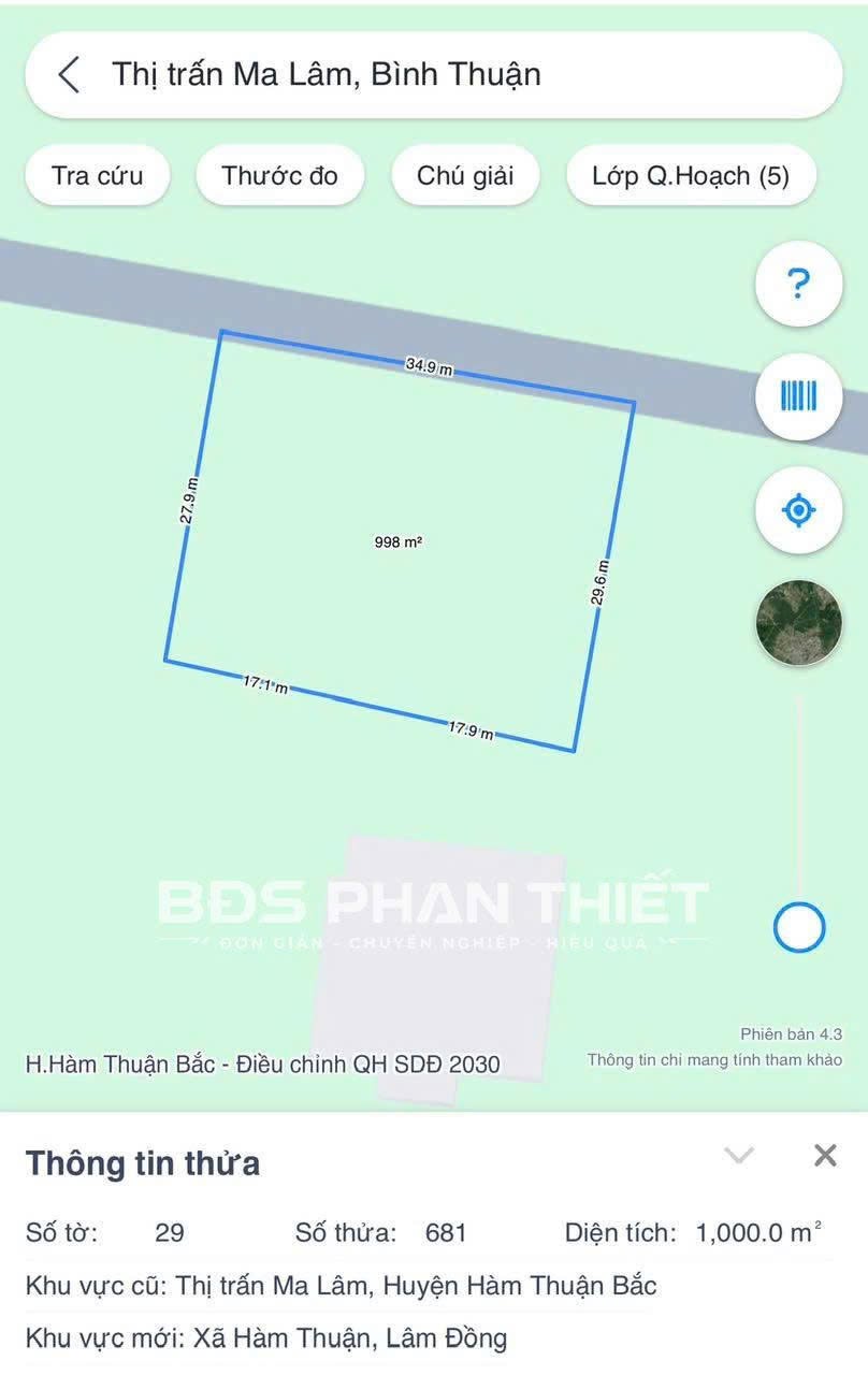 Bán đất vườn Ma Lâm 1000 m² giá 500 triệu