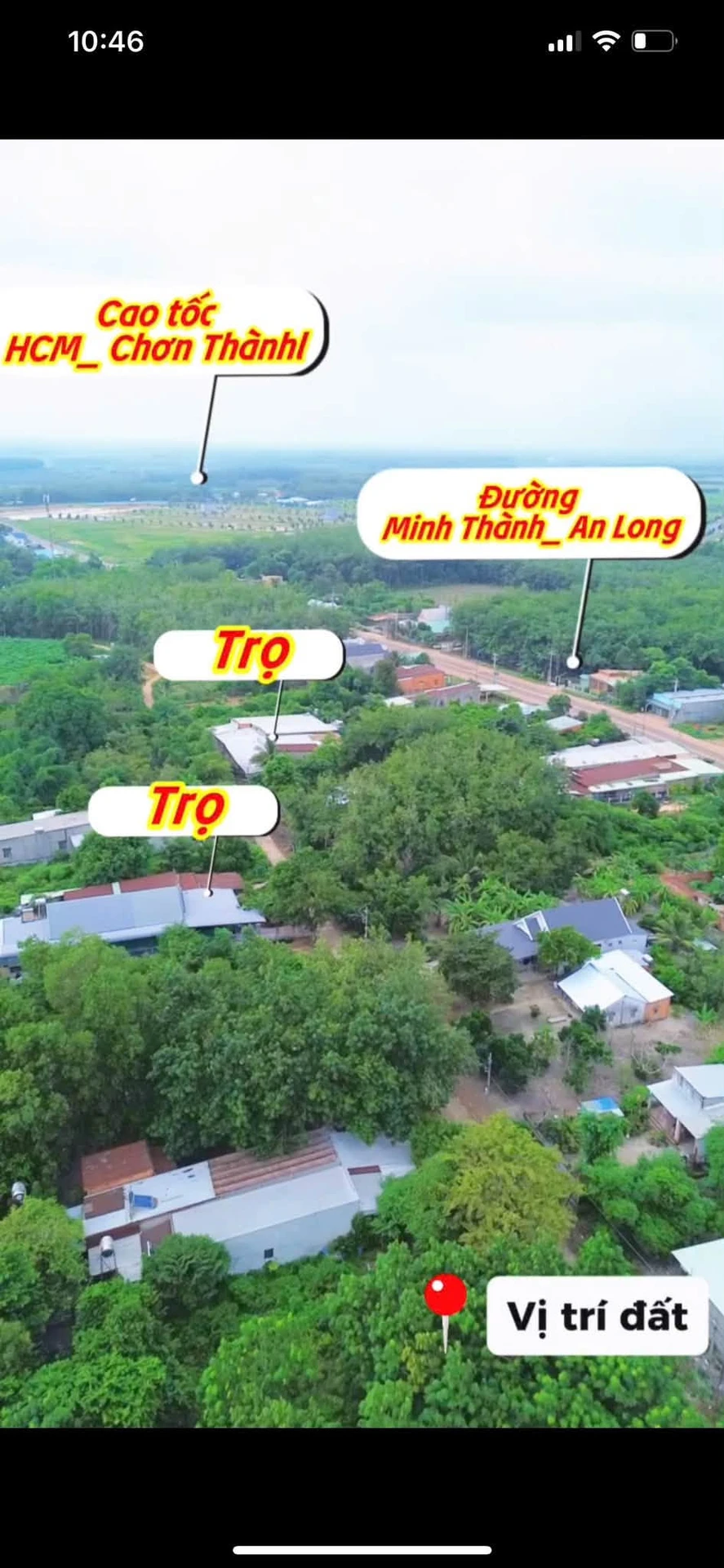 Bán đất xây trọ 10x50m Đường Số 6 Minh Thành, Bình Dương - Ảnh 1