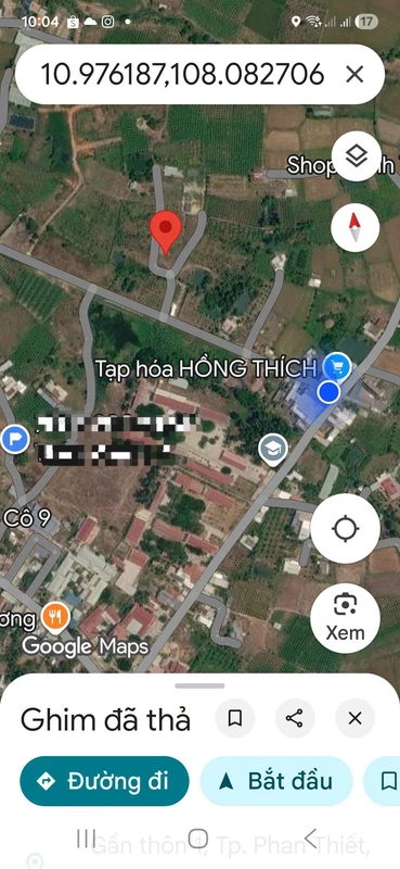 Bán lô đất thổ cư 100m2 thôn 1 xã Hàm Liêm giá 490 triệu